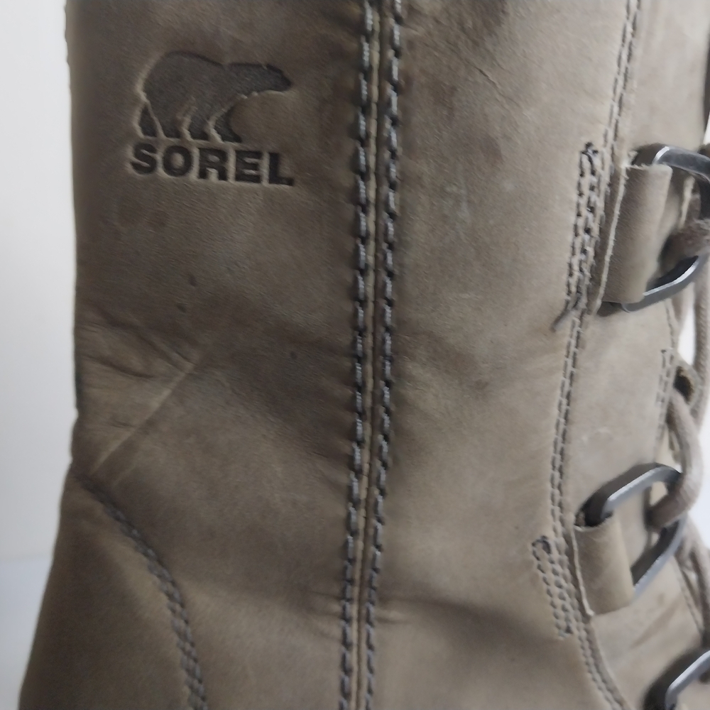 SOREL 8.5 Women's Taupe Lace-Up Boots - Picture 9 of 15